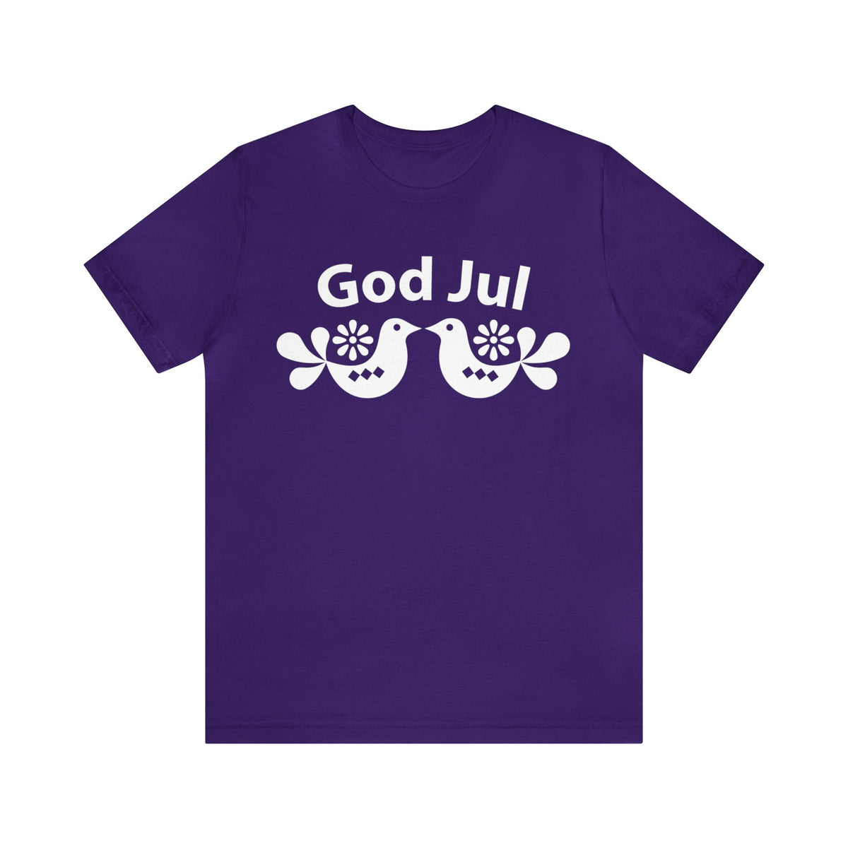 God Jul Swedish Christmas Folk Art Shirt | Nordic Scandi Christmas Gift |  Unisex Jersey T-shirt