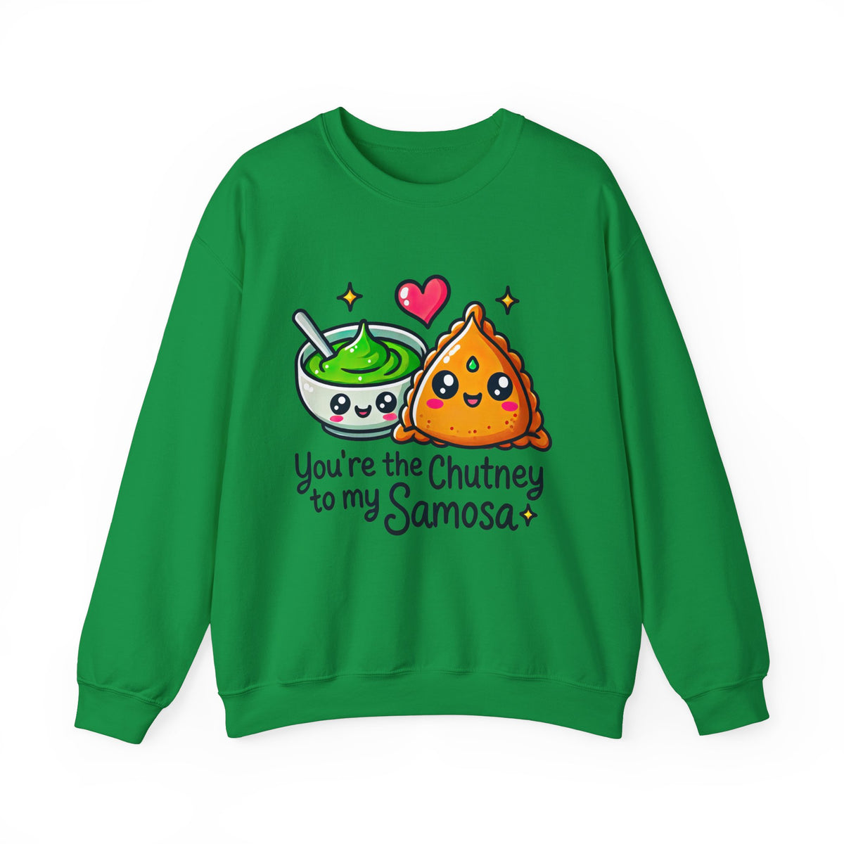 Chutney Samosas Funny Indian Food Shirt | Foodie Gift For Him | Unisex Crewneck Sweatshirt