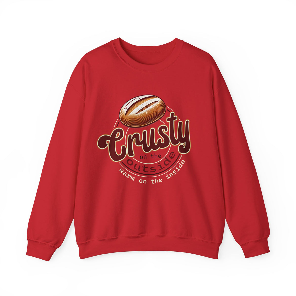 Crusty On The Outside Sourdough Bread Shirt | Funny Baking Shirt | Sourdough Lover Gift | Gift For Baker | Unisex Crewneck Sweatshirt