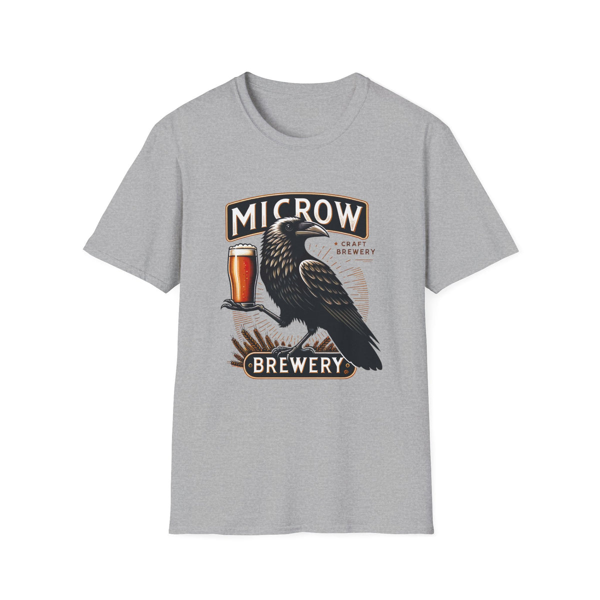 Funny Beer Shirt | Retro Crow Shirt | Bird Lover Gift | Microbrewery Craft Beer Shirt | Unisex Soft Style T-shirt