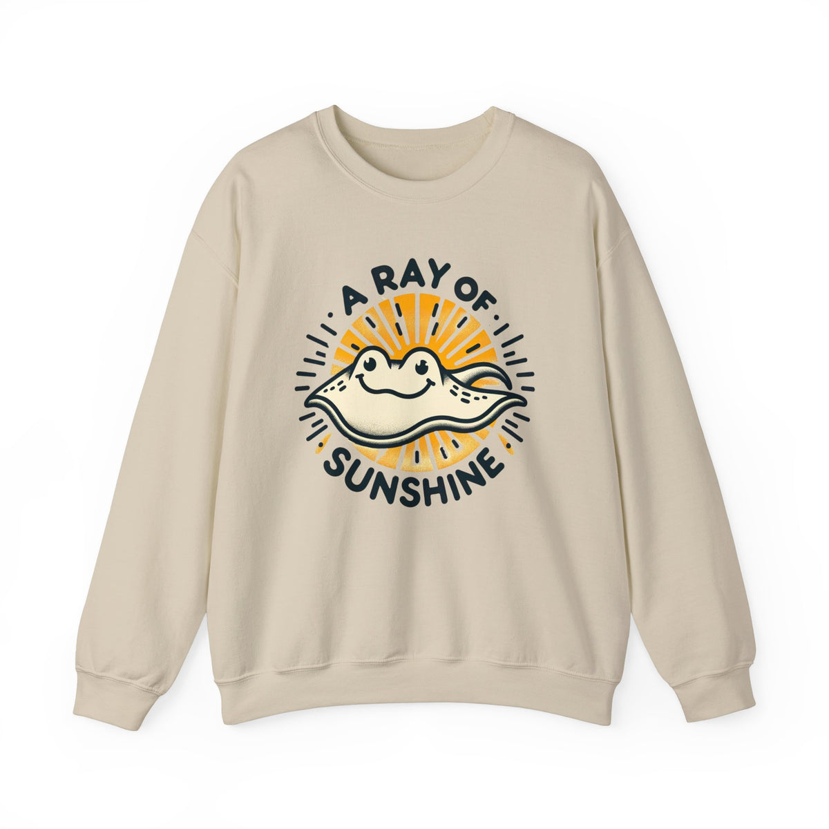A Ray of Sunshine Cute Stingray Shirt | Surfer Shirt | Ocean Lover Gift | Unisex Crewneck Sweatshirt