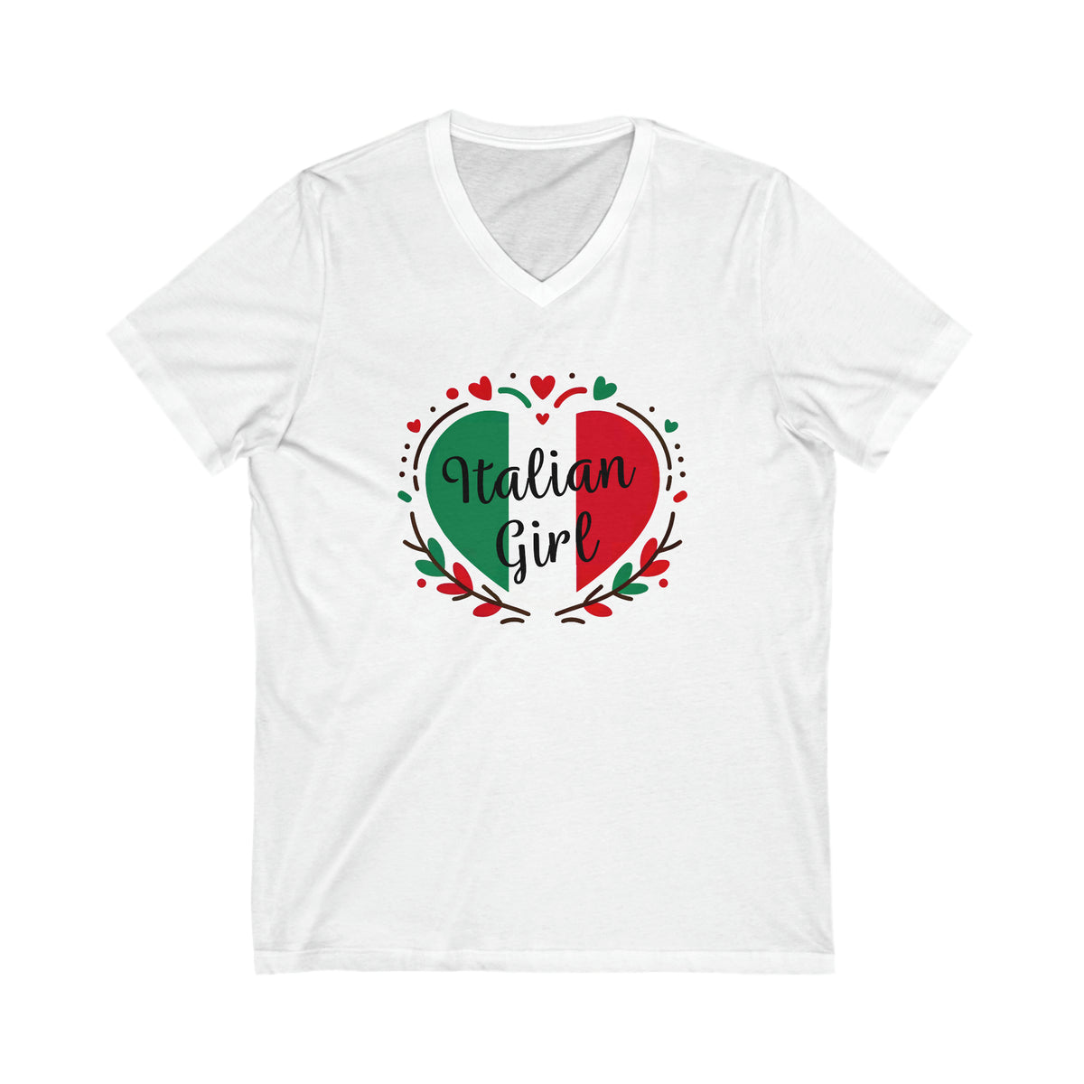 Italian Girl Cute Italy Trip shirt | Italy Lover Shirt | World Traveler Italian Gift | Unisex Jersey Short Sleeve V-Neck Tee