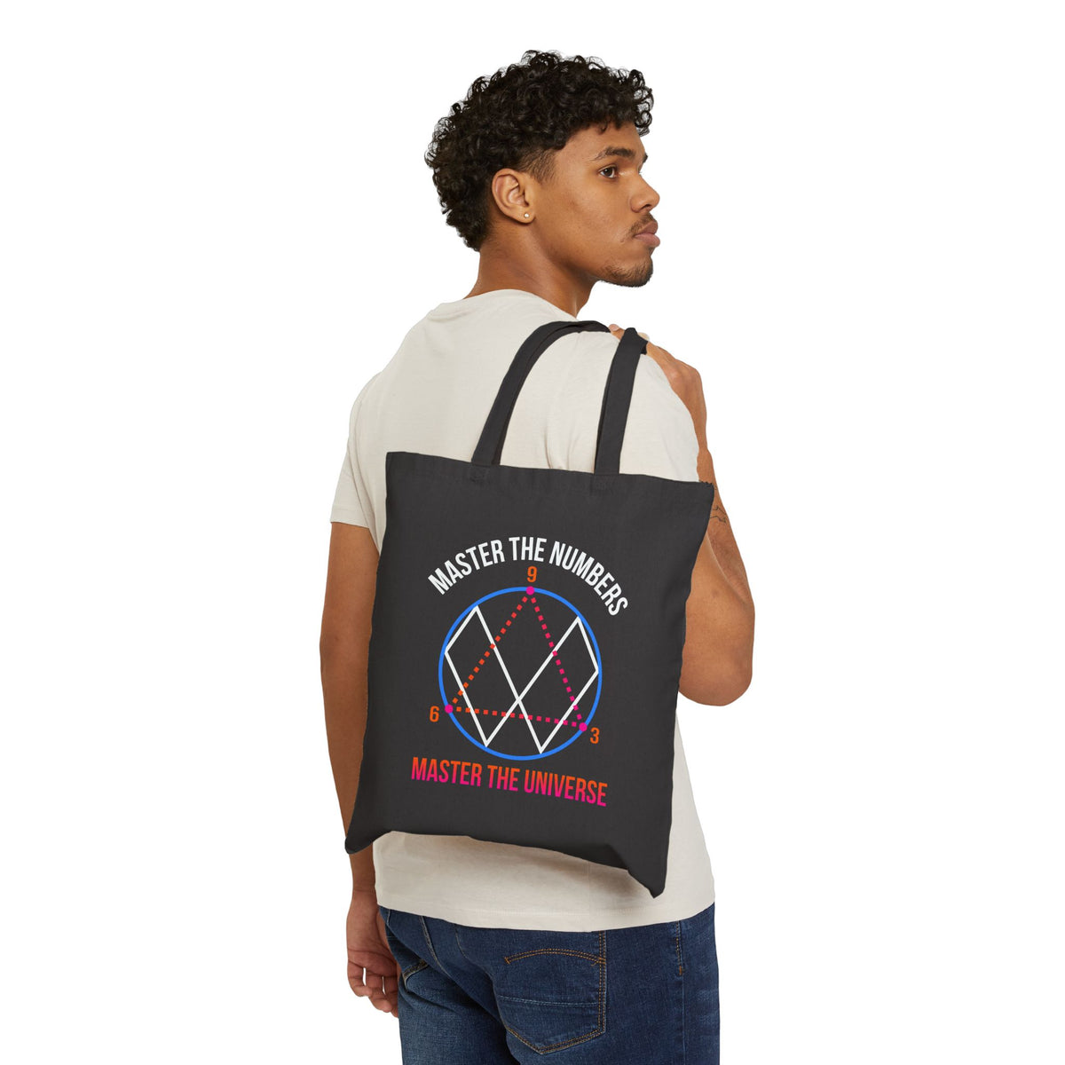 369 Math Theory Manifestation Tote Bag | Nikola Tesla Math Nerd Tech Nerd Gift | Key To The Universe Bag | Cotton Canvas Tote Bag