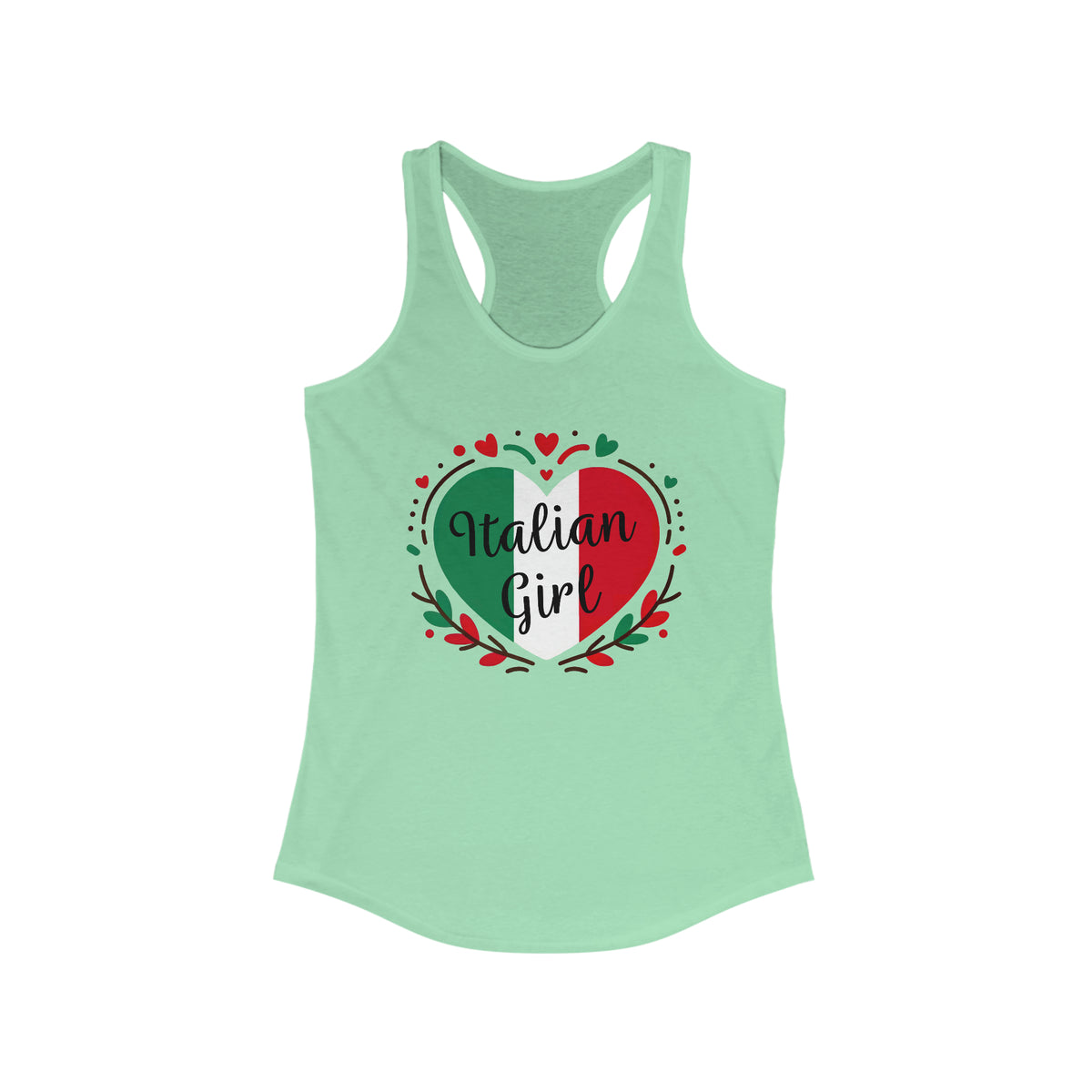 Italian Girl Cute Italy Trip shirt | Italy Lover Shirt | World Traveler Italian Gift | Women's Ideal Racerback Tank