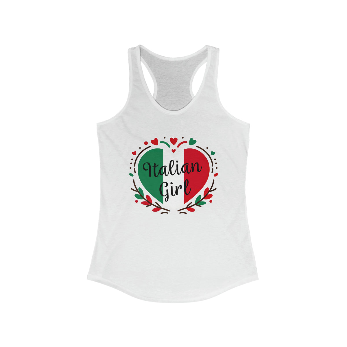 Italian Girl Cute Italy Trip shirt | Italy Lover Shirt | World Traveler Italian Gift | Women's Ideal Racerback Tank