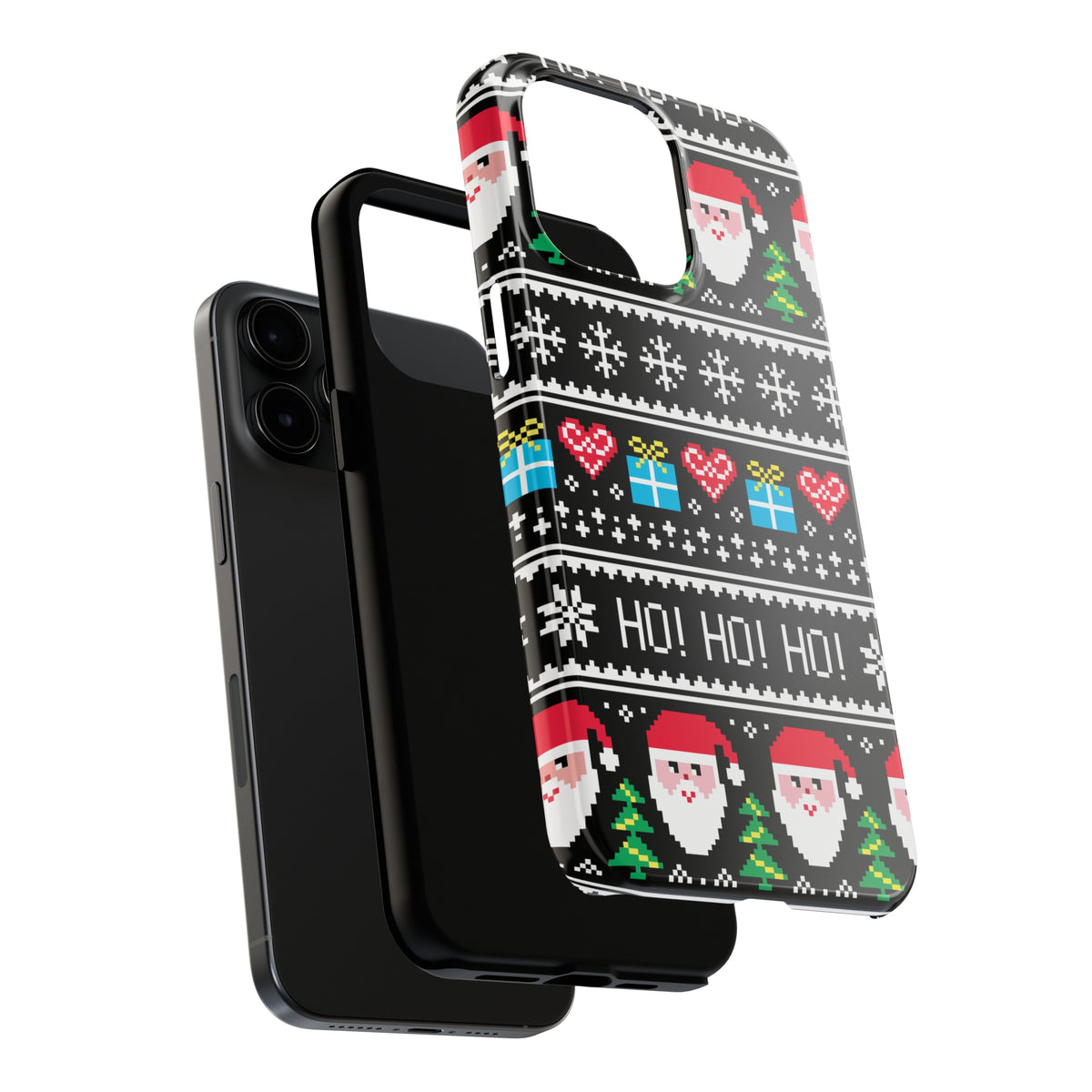 Santa Ugly Christmas Sweater iPhone Case | iPhone 15 14 13 12 11 Phone Case | Santa Christmas Gift | Tough Impact-resistant Phone Case