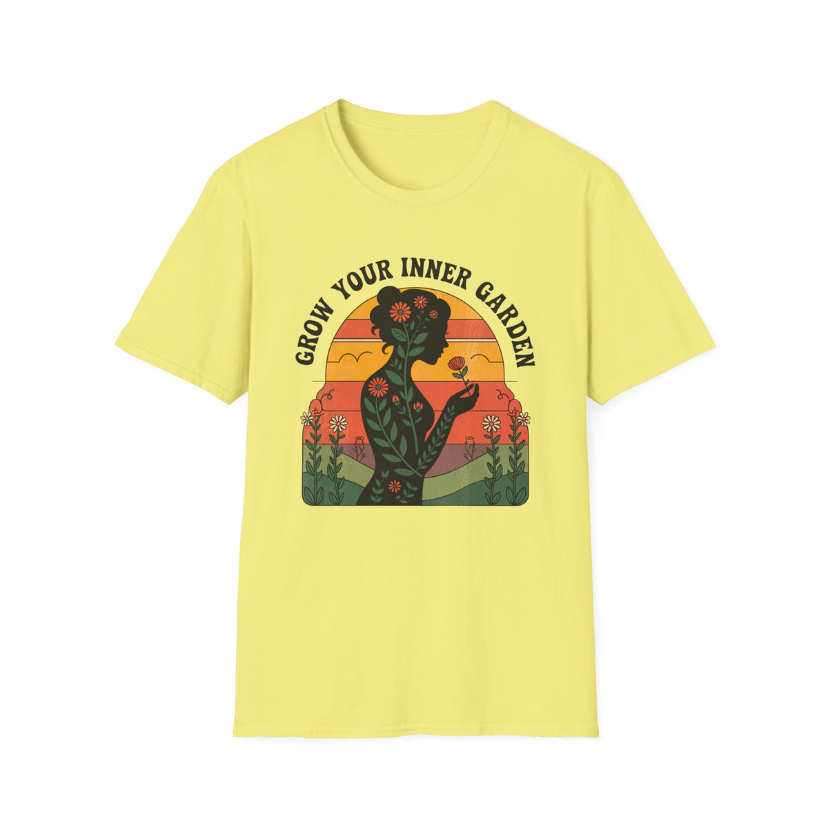 Grow Your Inner Garden Motivational Shirt | Self Care Shirt | Nature Lover Psychologist Gift | Unisex Soft Style T-shirt