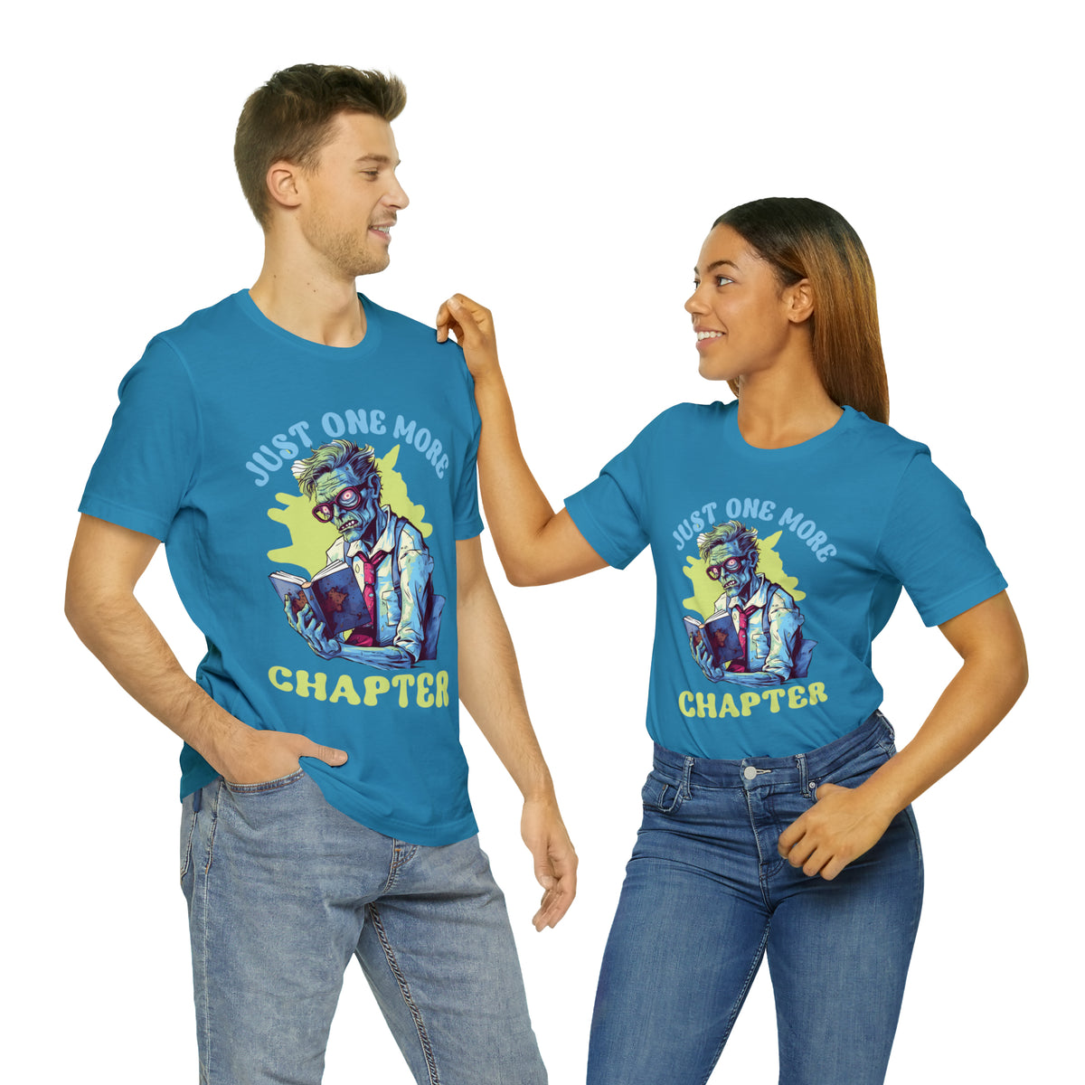 Just One More Chapter Zombie Shirt | Halloween Book Shirt | Book Lover shirt | Book Lover Gift | Unisex Jersey T-shirt