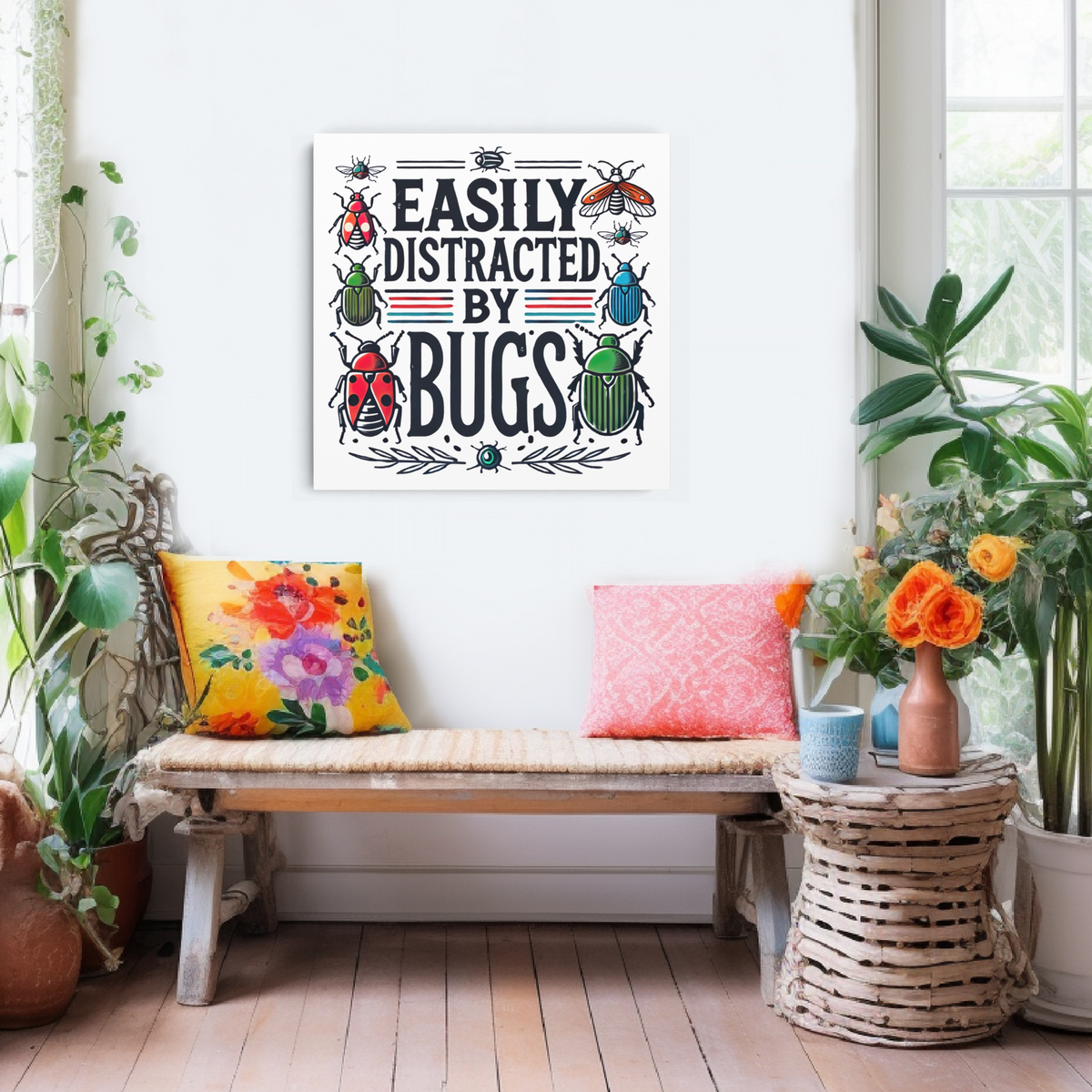 Easily Distracted By Bugs Insect Wall Art