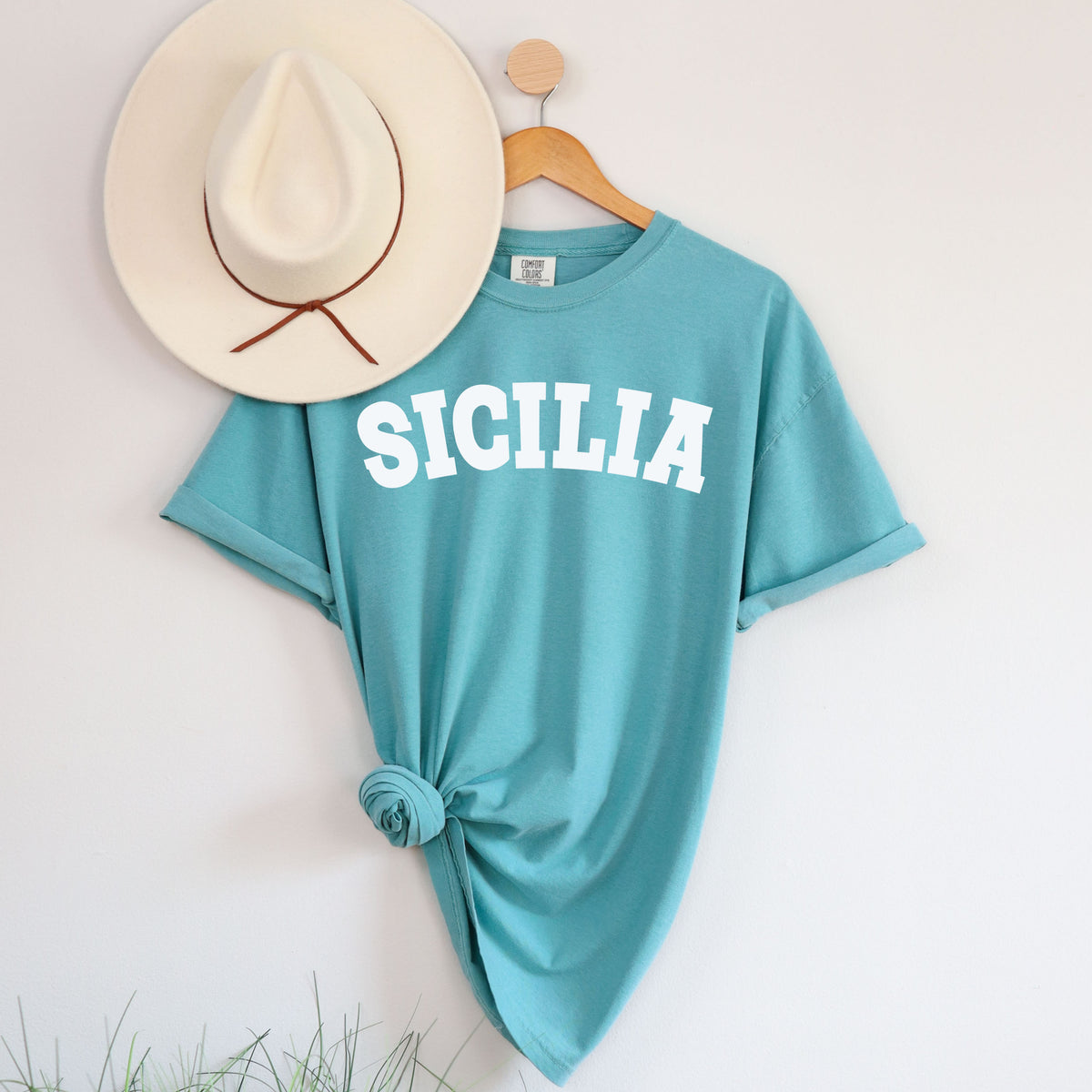 Sicilia College Style Italian Shirt  | Seafoam Green Unisex T-shirt
