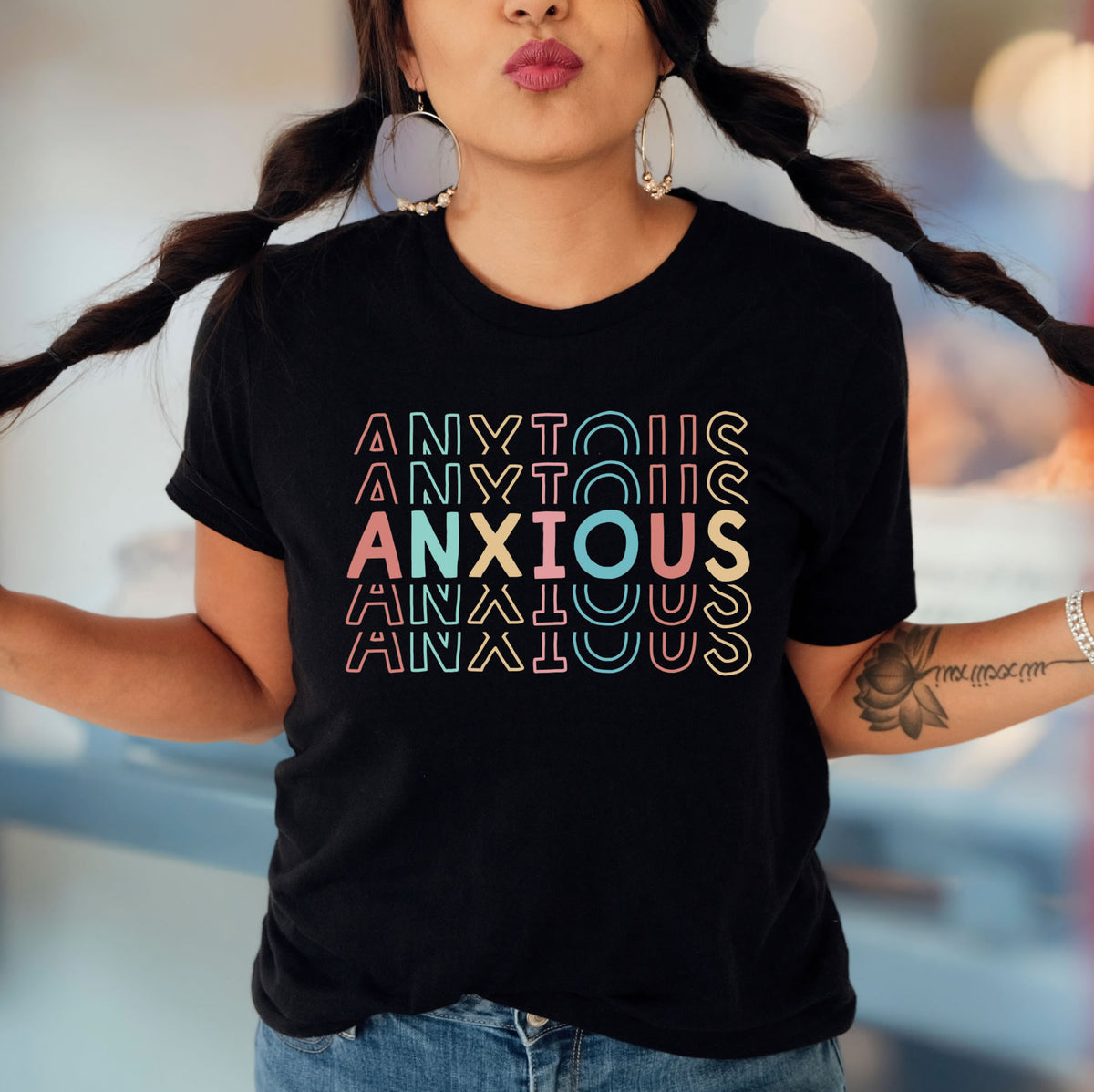 Anxiety Shirt | Mental Health Gift For Mom | Soft Tshirt | Anxiety Gift For Her | Unisex Jersey T-shirt