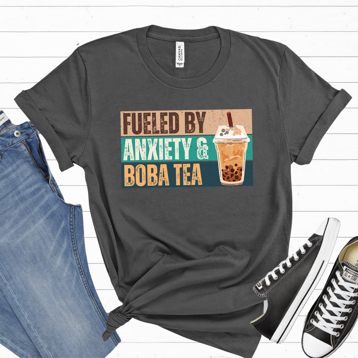 Funny Boba Tea Shirt | Fueled by Anxiety Shirt