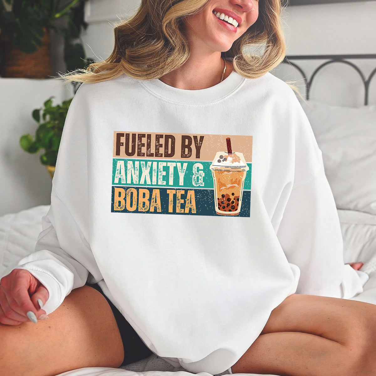 Funny Boba Tea Shirt | Fueled by Anxiety Shirt 