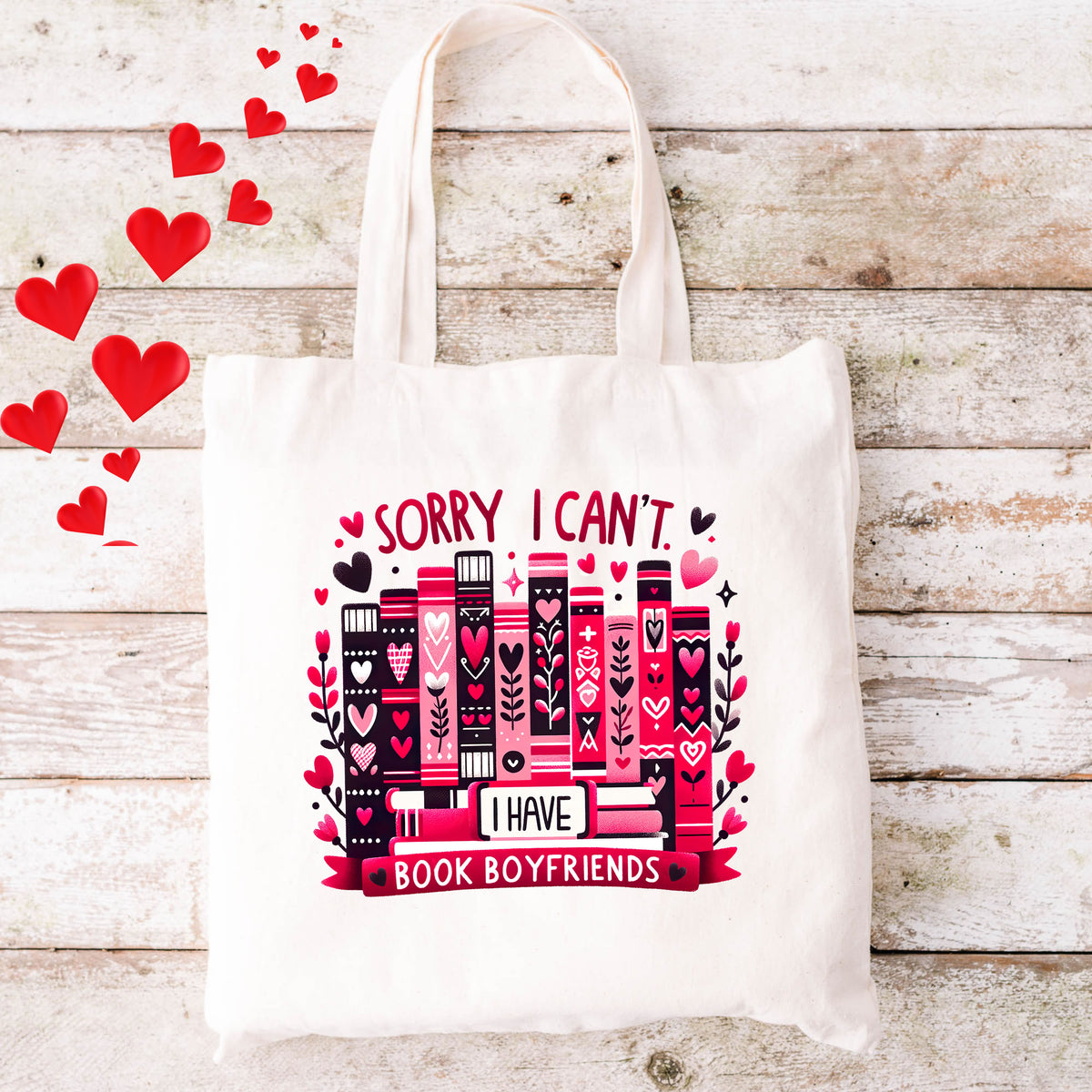 Book Boyfriend Valentines Day Tote Bag
