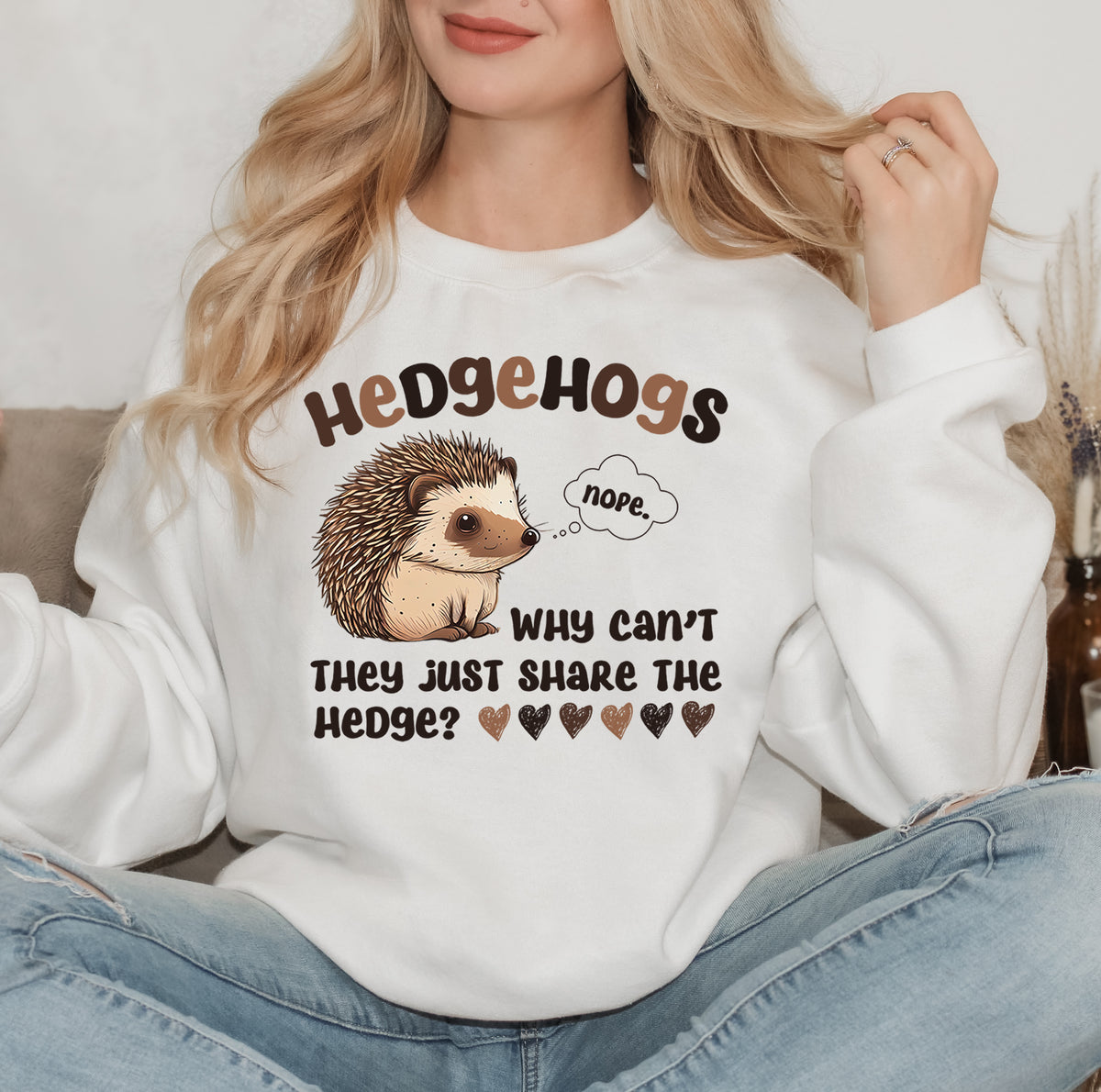 Funny Hedgehog Shirt | Hedgehog Gifts | Animal Lover Shirt | Cute Hedgehog Sweatshirt | Unisex Crewneck Sweatshirt