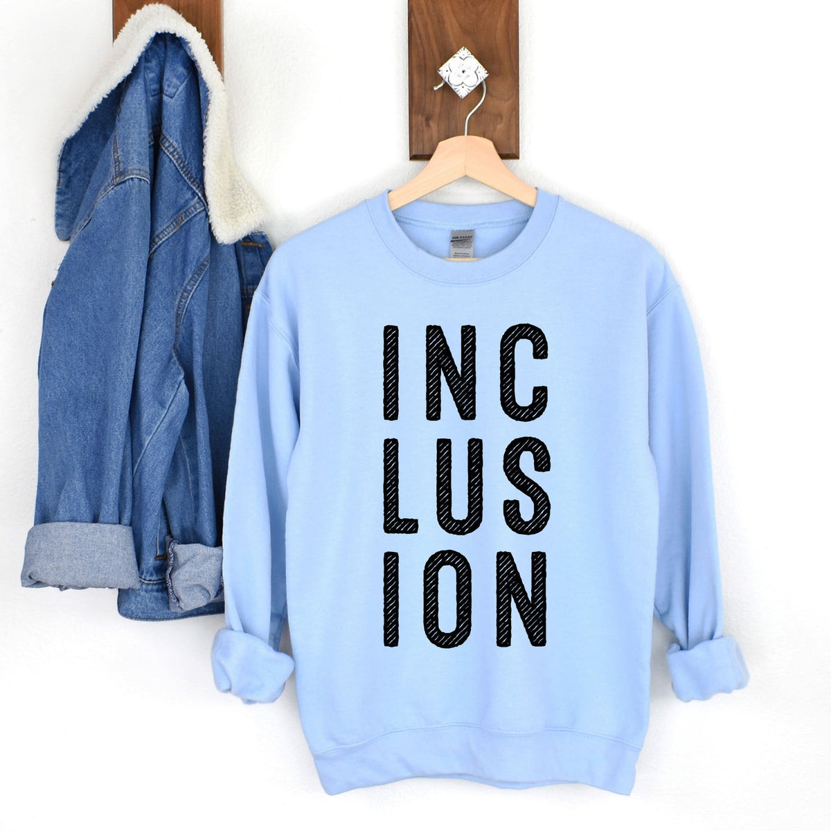 Inclusion Autism Disability Shirt  | Light Blue sweatshirt