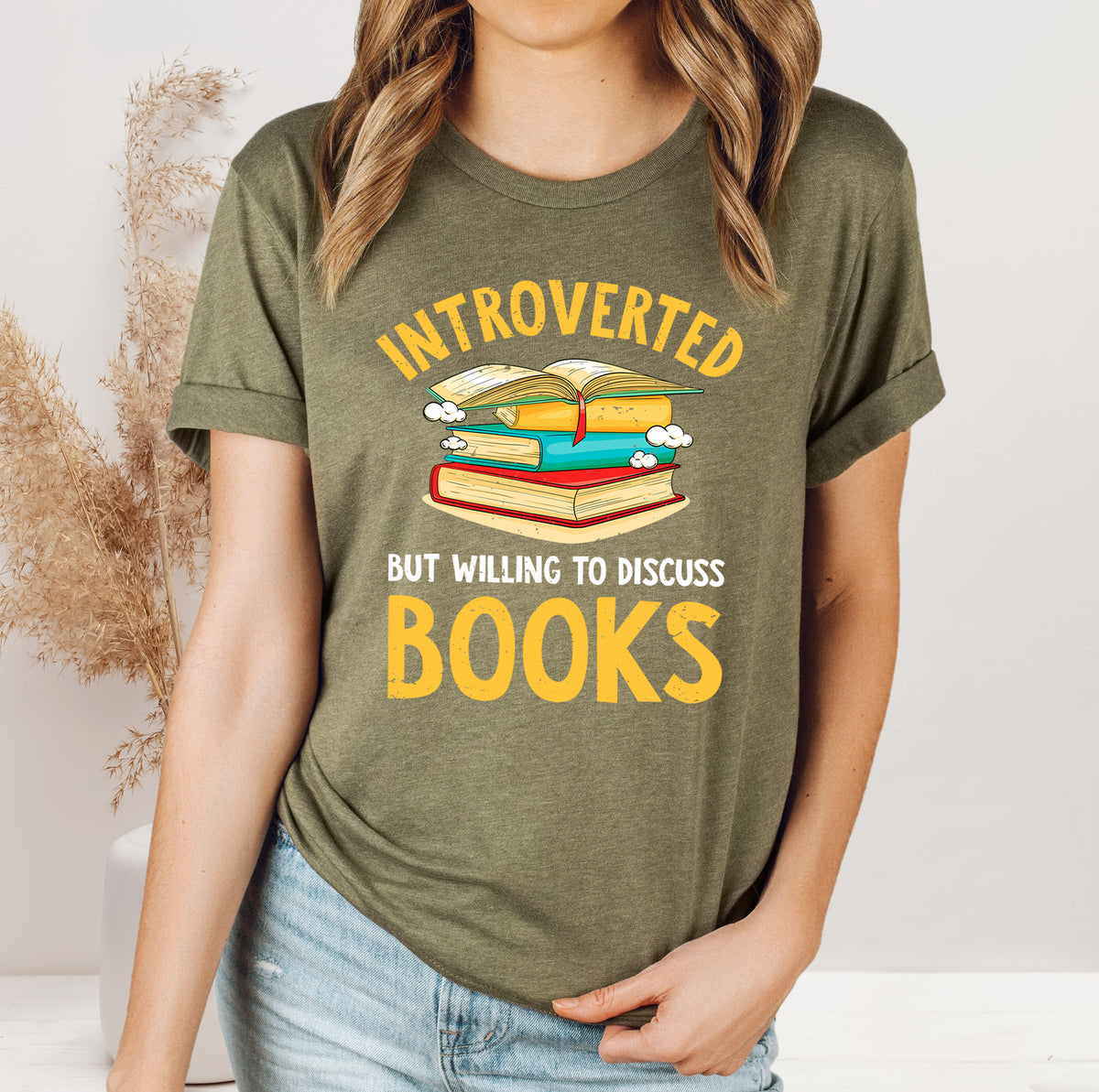 Introvert Funny Book Worm Reading Shirt | Book Lover Gift | Bella Canvas Unisex Jersey T-shirt