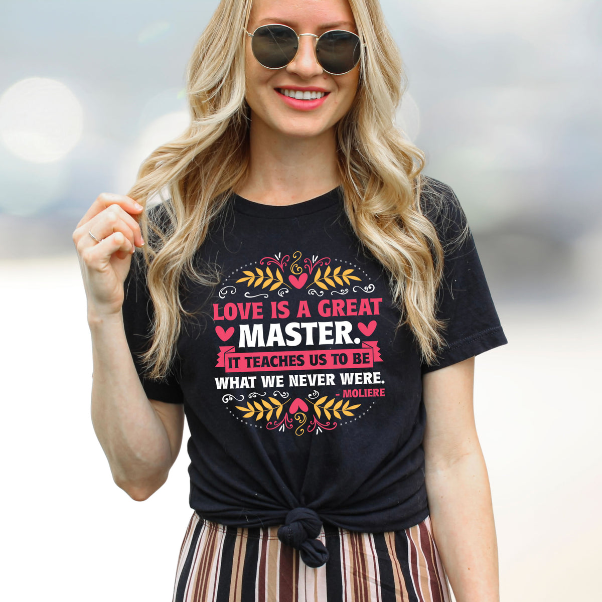 Love Is a Great Master Valentine's Day Shirt | Black Tshirt
