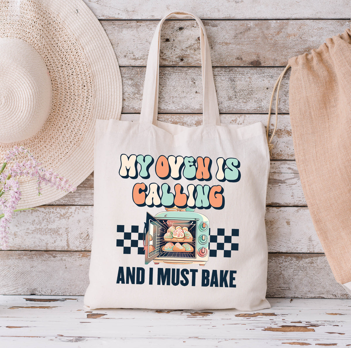 My Oven Is Calling Funny Baking Tote Bag 