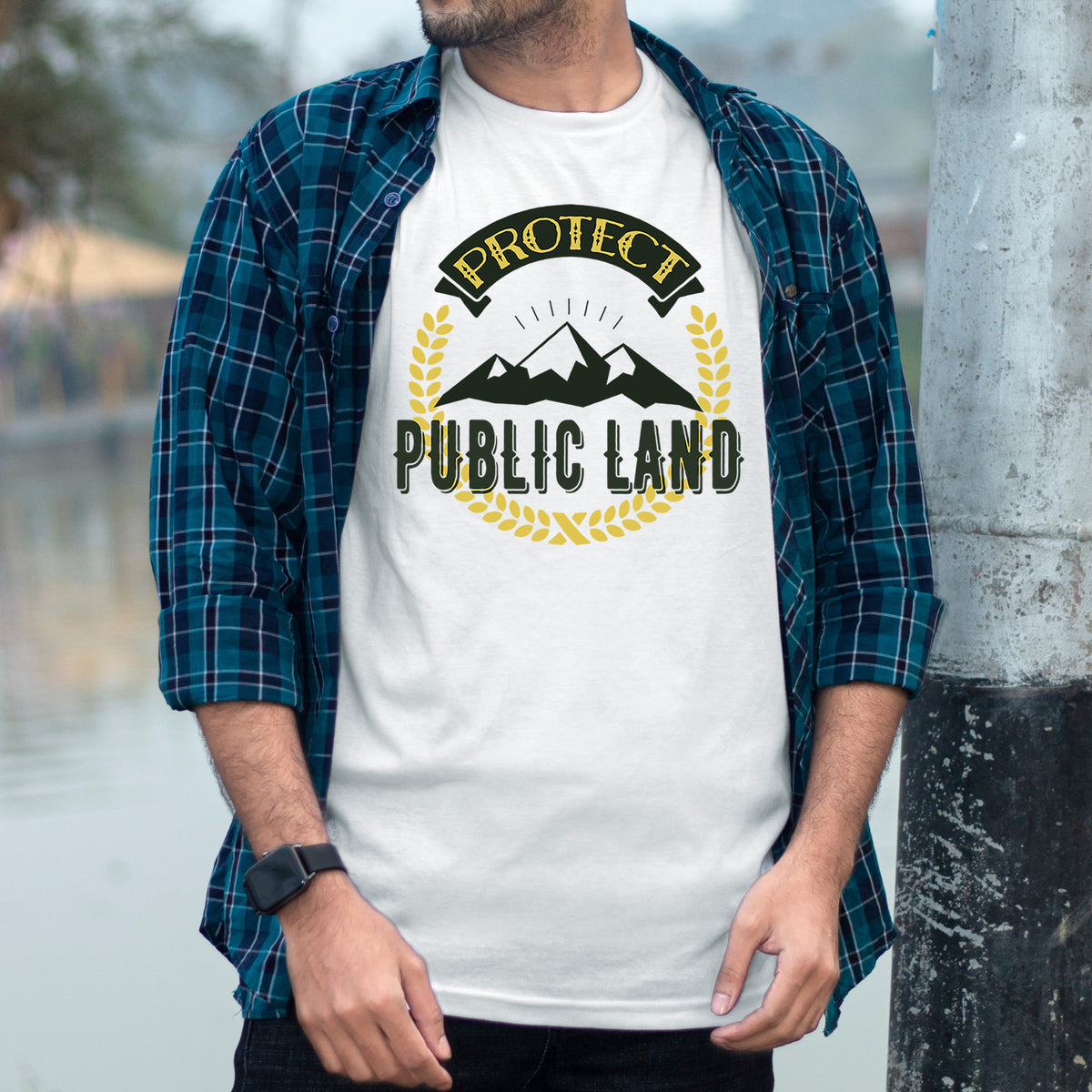 Protect Public Land National Parks Shirt | White Unisex Jersey Tshirt