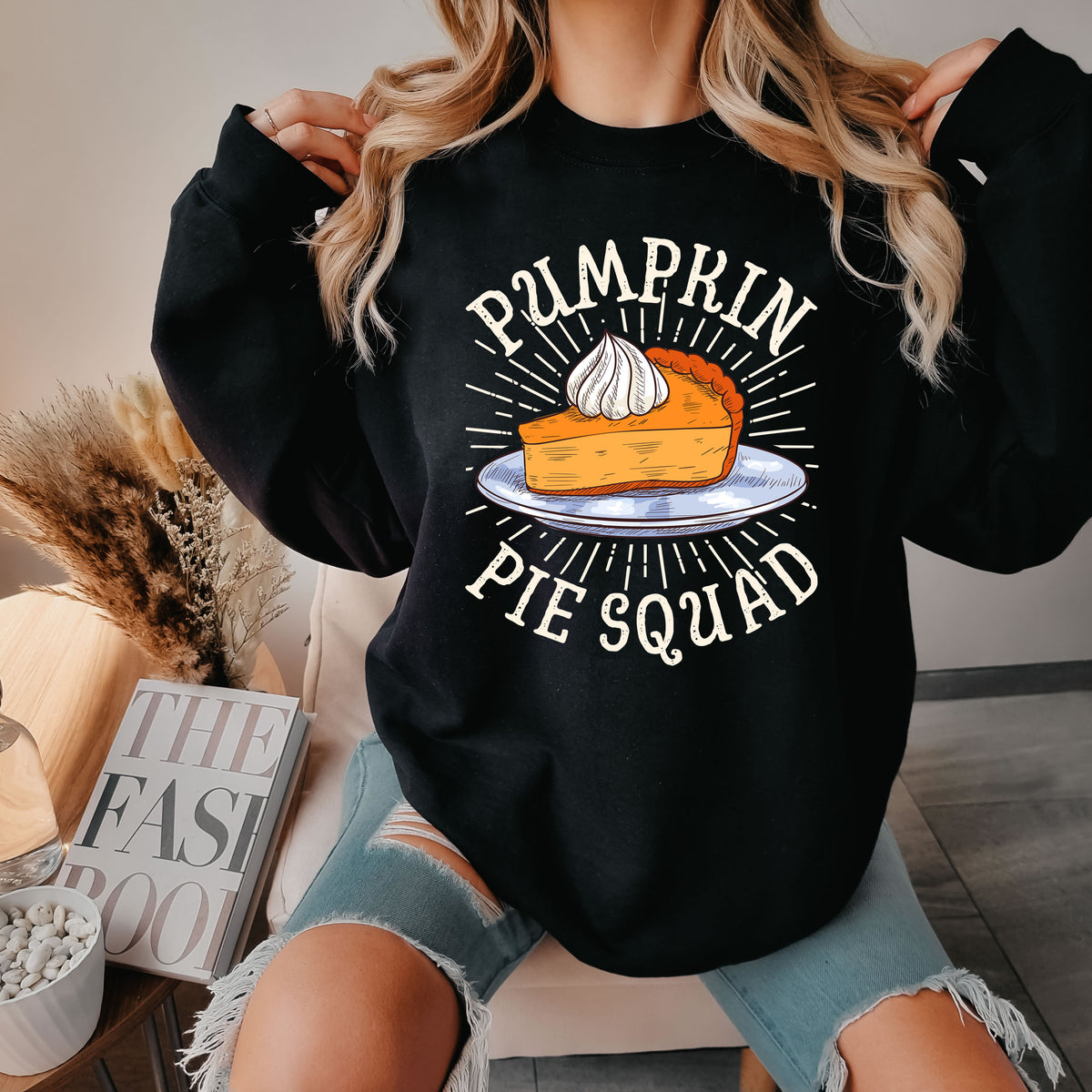 Pumpkin Pie Squad Goals Fall Shirt Black Sweatshirt