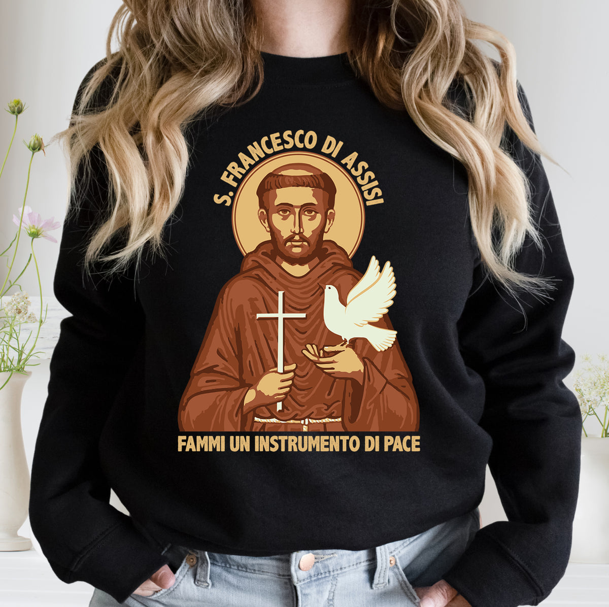 Saint Francis Catholic Peace Prayer Shirt