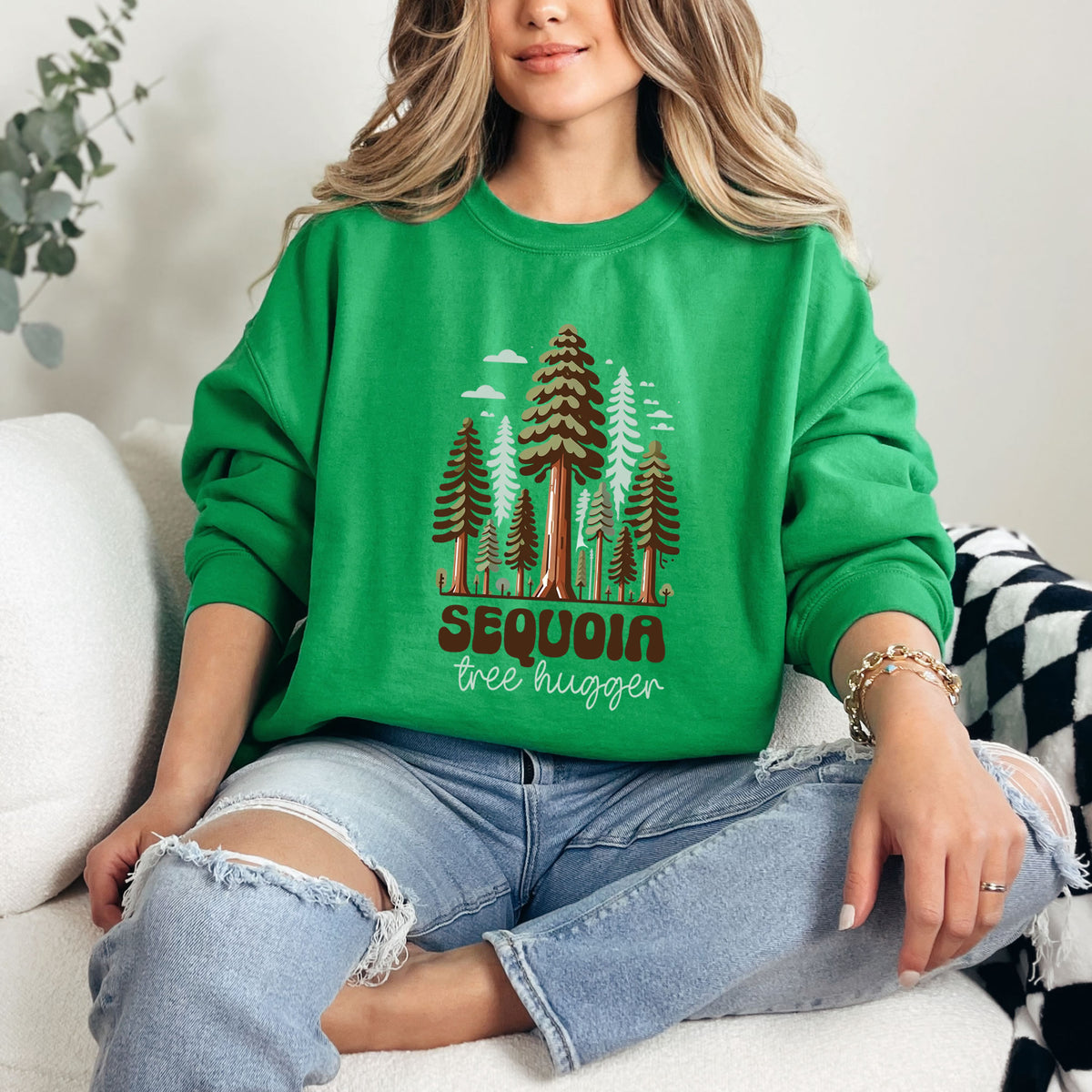 Sequoia National Park Shirt | Sequoia Tree Hugger Shirt  | Irish Green Sweatshirt