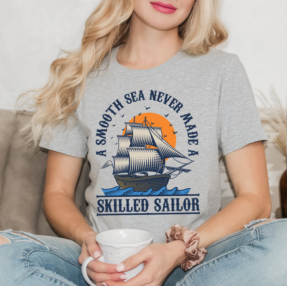Smooth Seas School Psychology Shirt  | Athletic Heather Unisex Jersey T-shirt