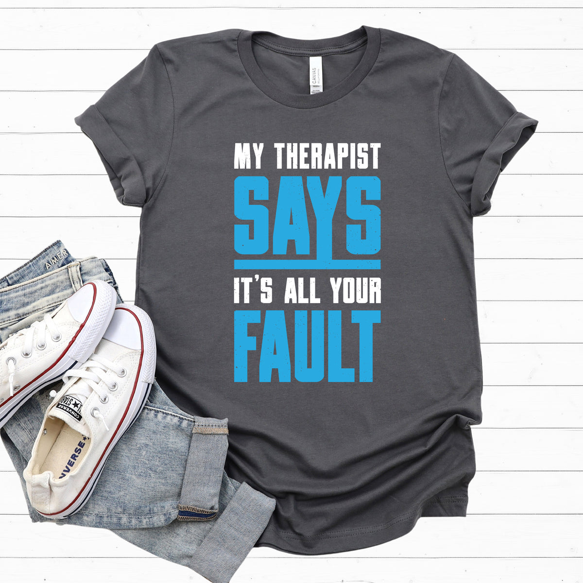 My Therapist Says Funny Psychology Shirt | Asphalt T-shirt