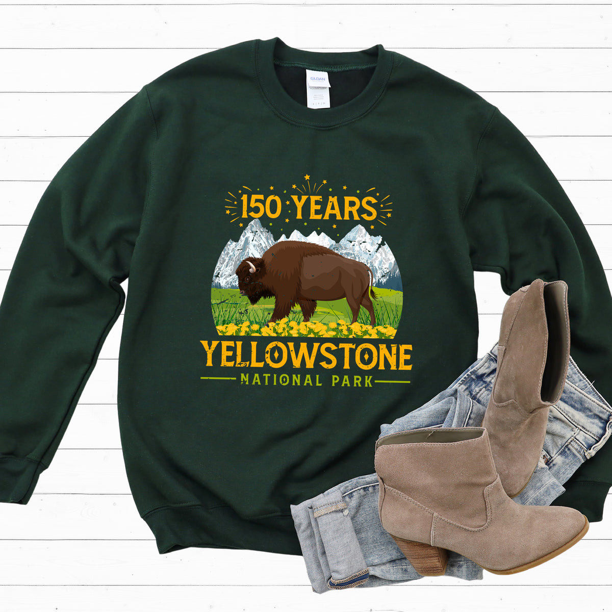 OTHER STYLES Message us at info@mjteeboutique.com if you would like to see this design on other styles OR if you would like it customized! | Forest Green Sweatshirt