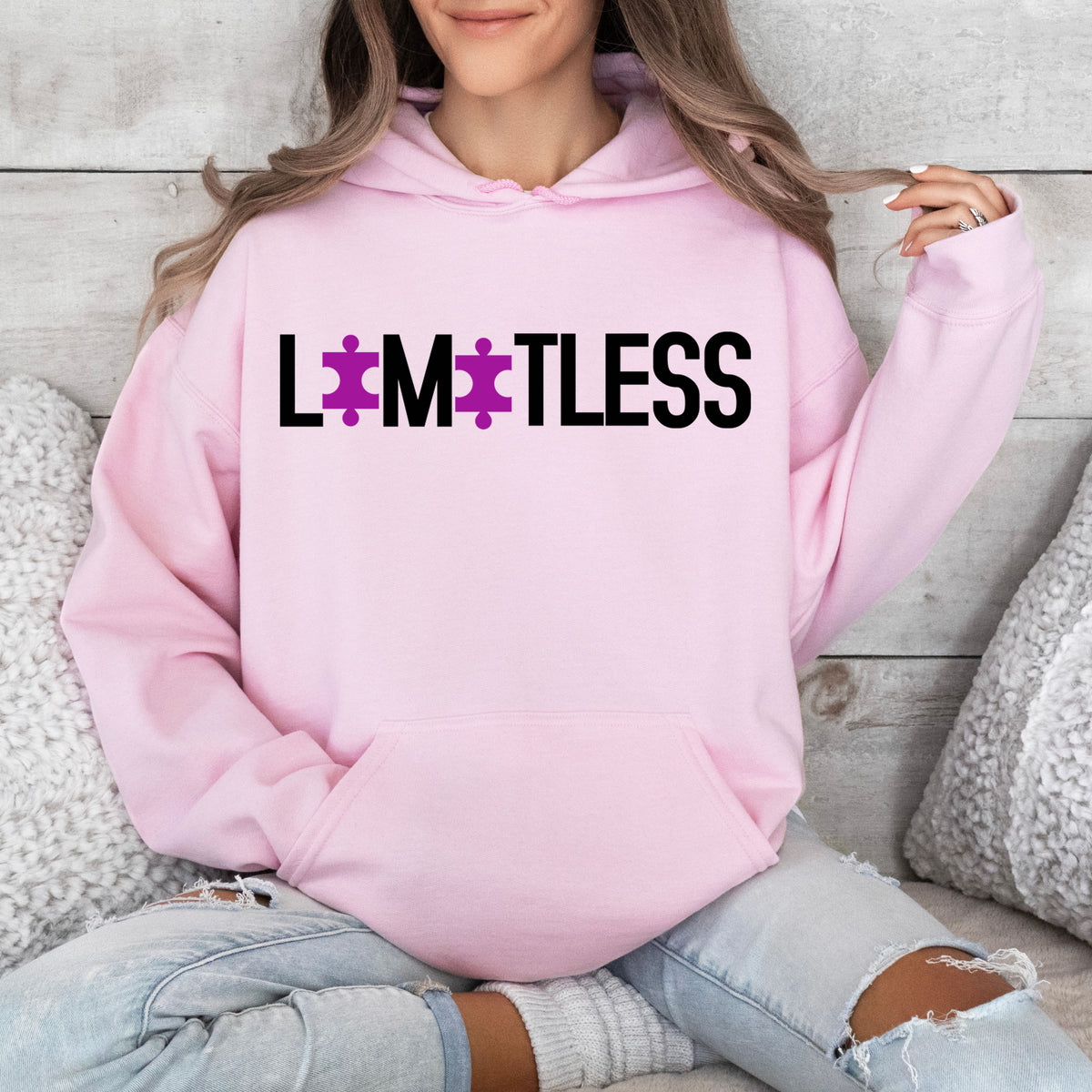 Limitless Autism Awareness Shirt  | Light Pink Hoodie