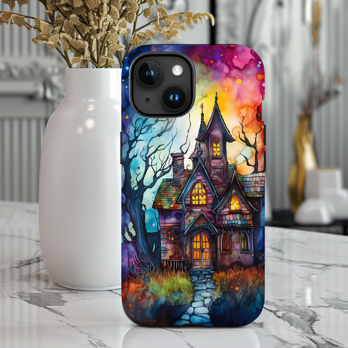 Haunted House Spooky Phone Case | iPhone 15 14 13 12 11 Phone Case