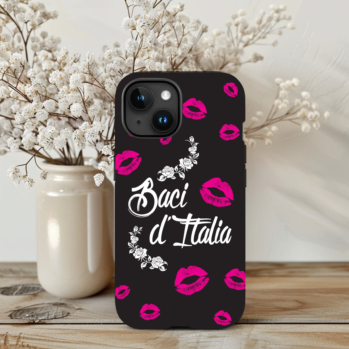 Lipstick Kisses of Italy iPhone 15 Phone Case
