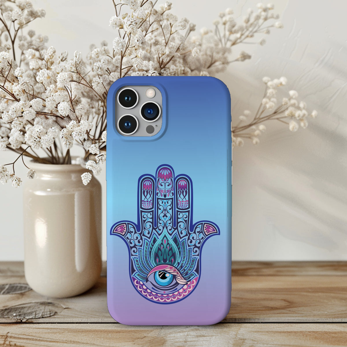 Purple Evil Eye Protection iPhone Case | iPhone 15 14 13 12 11 Phone Case