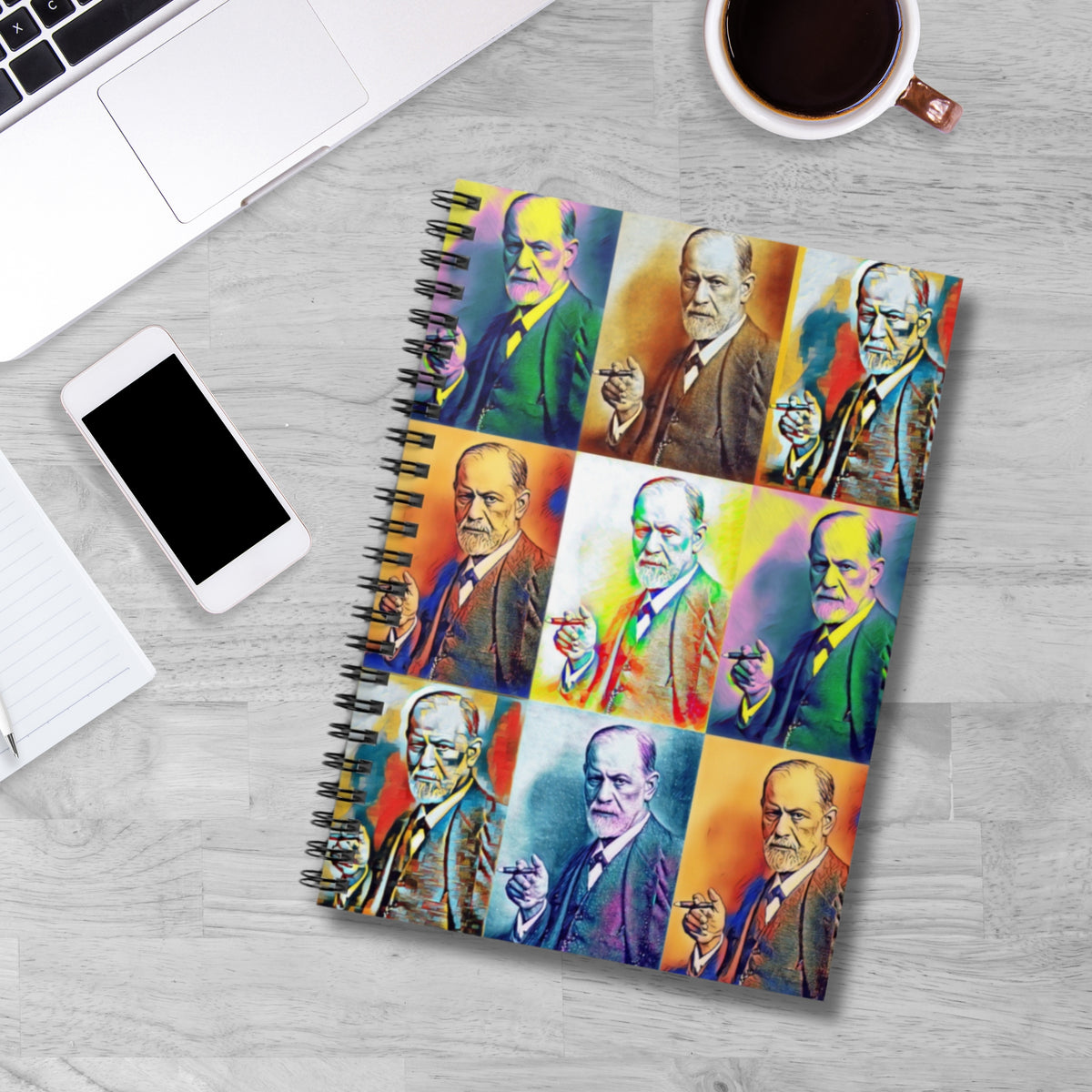 Freud Pop Art Spiral Journal Notebook
