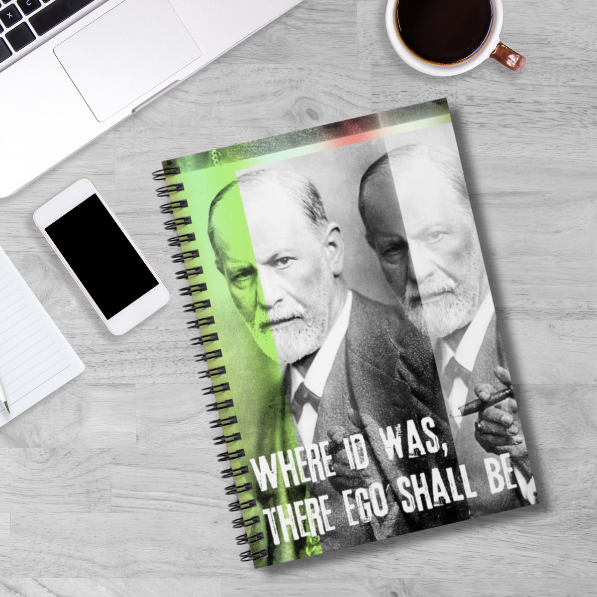 Freud Pop Art Spiral Journal Notebook 