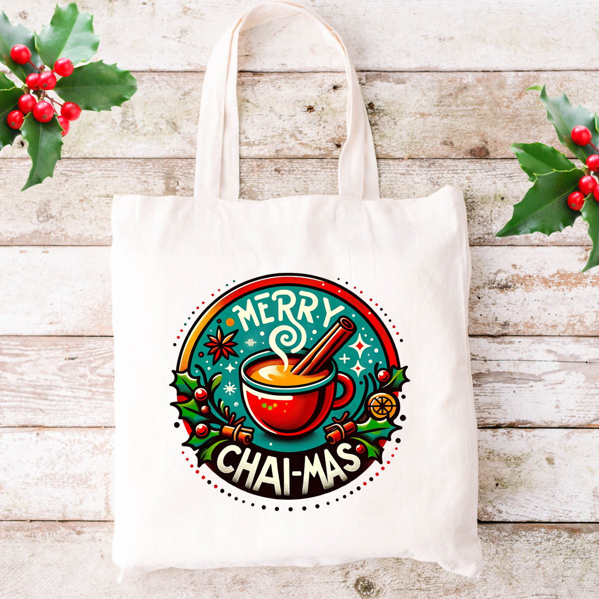 Merry Chai-mas Chai Lover Christmas Tote