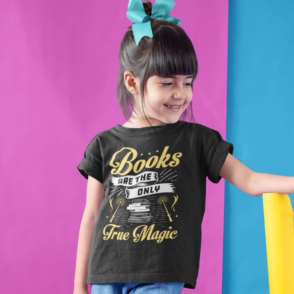Books Magic Bookworm Book Lover Shirt | Black Youth T-shirt