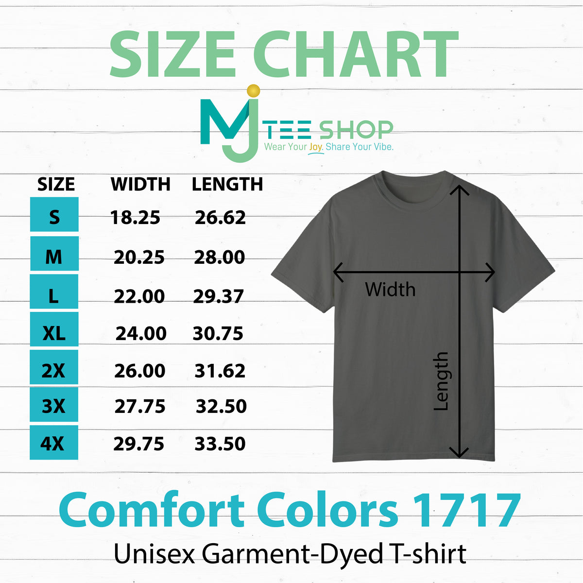 a t - shirt measurements chart for a men's t - shirt