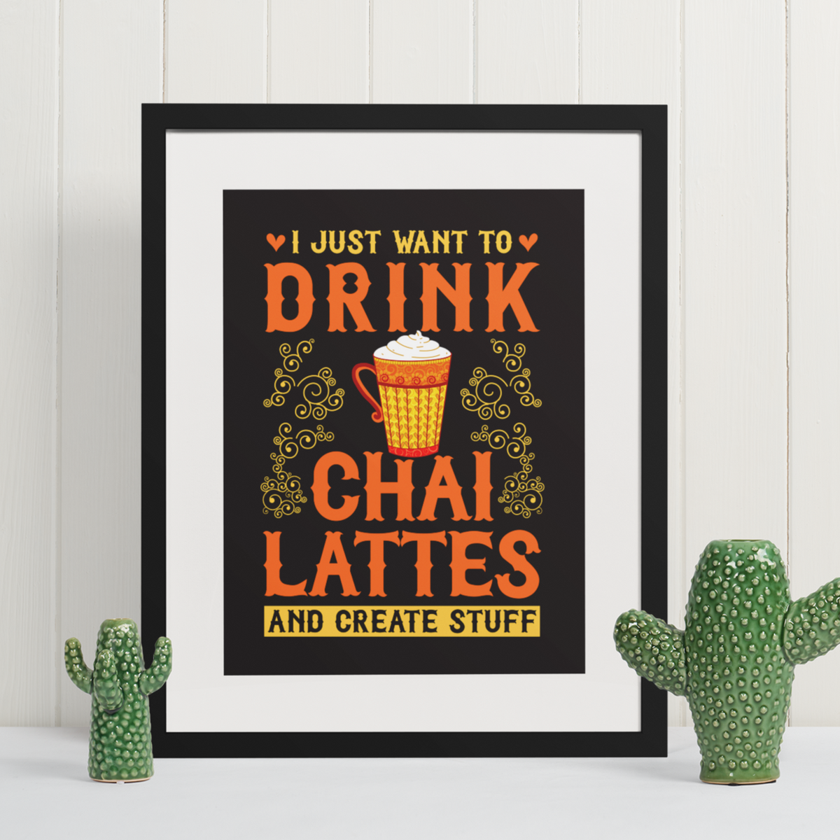 Chai Latte Chai Tea Wall Art Print | Artist Print
