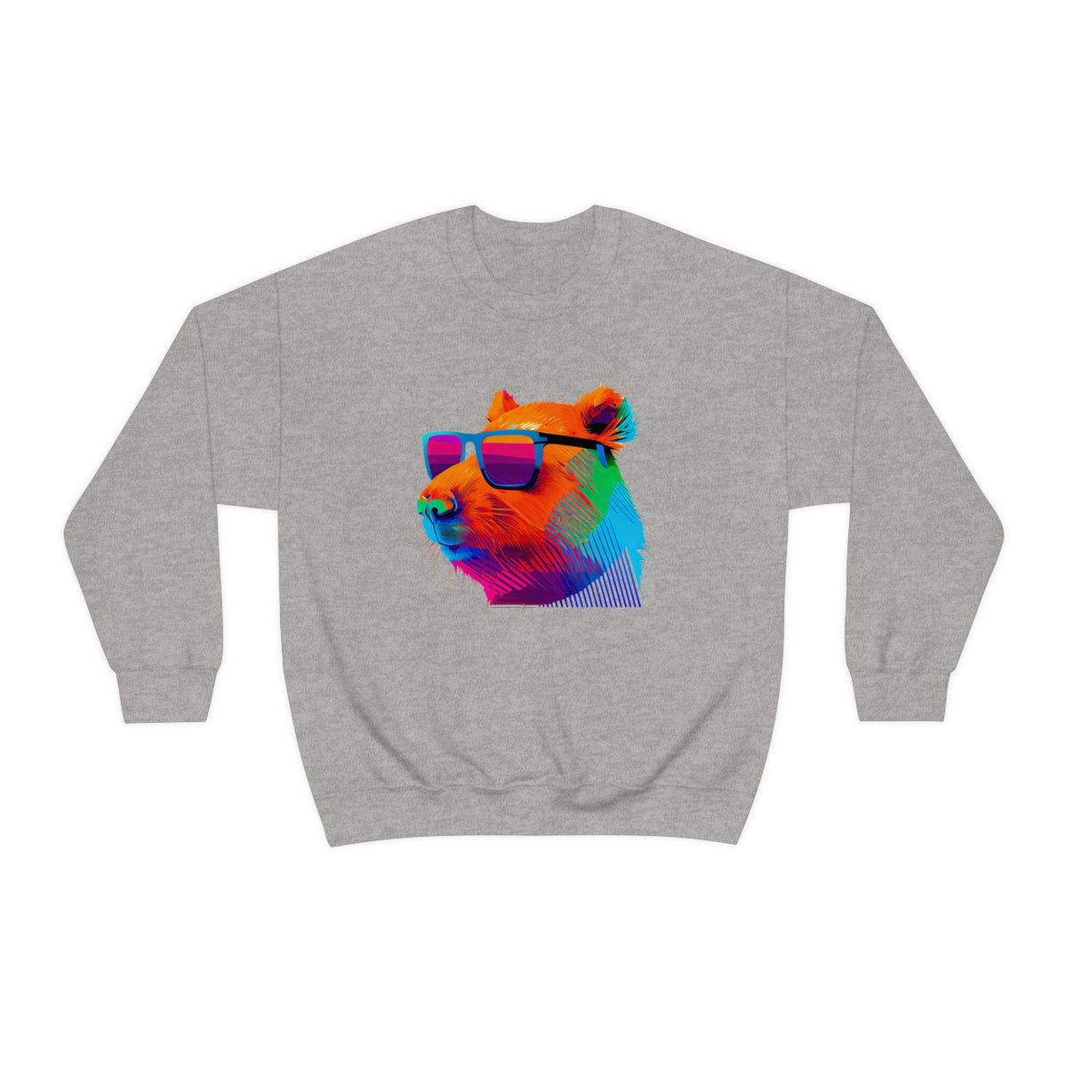 Cool Sunglasses Capybara Shirt | Capybara Lover Gift | Capybara Art Sweatshirt | Retro Capybara Shirt| Unisex Crewneck Sweatshirt