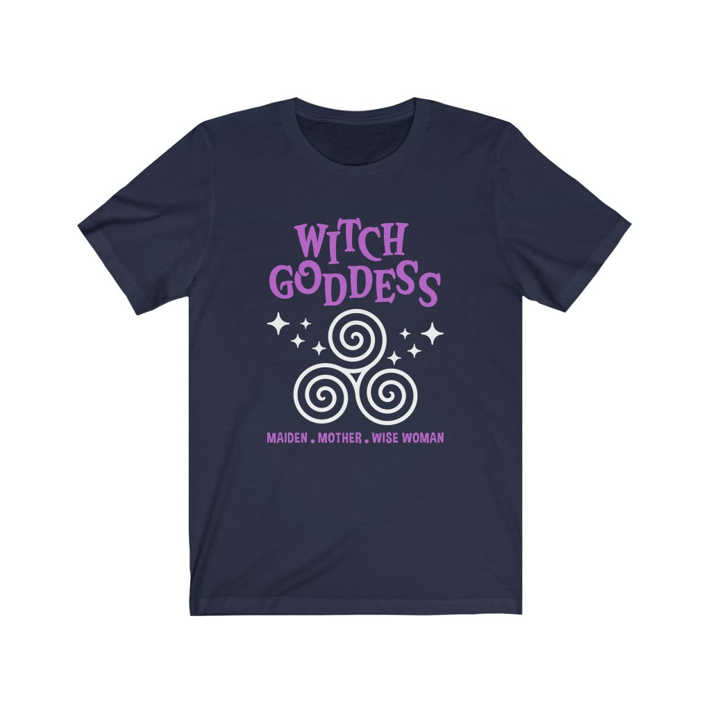 Witch Goddess Triskelion Halloween Shirt | Graphic Tees | Unisex Jersey T-shirt