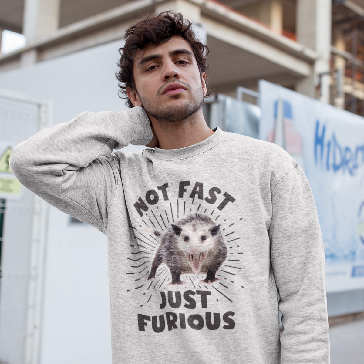 Not Fast and Furious Funny Possum Shirt | Funny Nature Lover Gift | Unisex Crewneck Sweatshirt