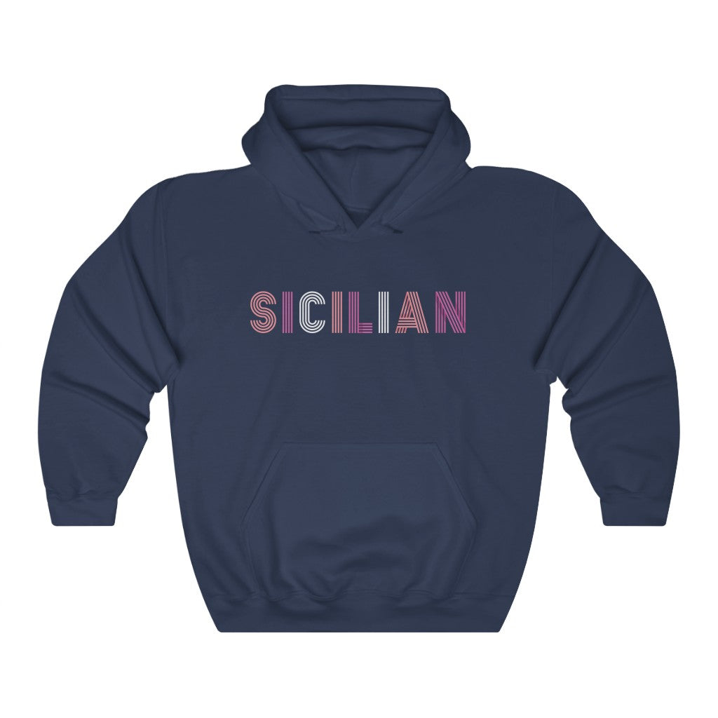 Sicilian Italian Heritage Shirt | Sicily World Travel Gift | Unisex Hooded Sweatshirt