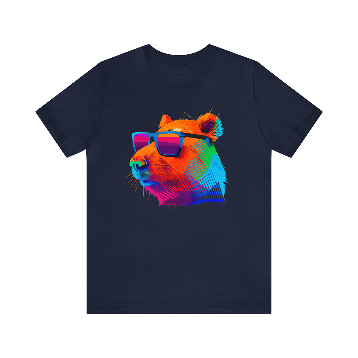 Cool Sunglasses Capybara Shirt | Capybara Lover Gift | Capybara Art Shirt | Retro Capybara Shirt | Unisex Jersey T-shirt