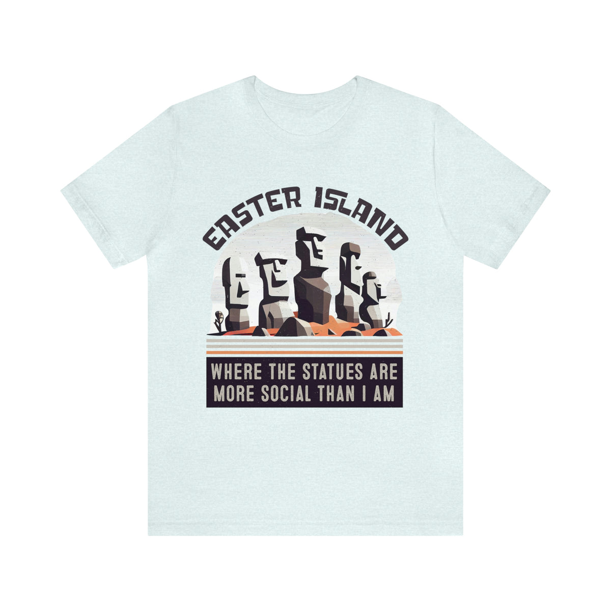 Easter Island Moai Head Introvert Shirt | Funny Antisocial Shirt | Quirky Gifts For Him | Unisex Jersey T-shirt