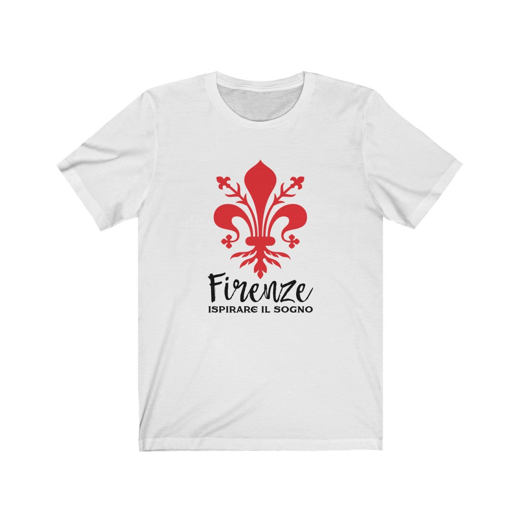 Florence Italy Fleur de Lis Shirt | Firenze Italia Italian Gift | Bella Canvas Unisex Jersey T-shirt