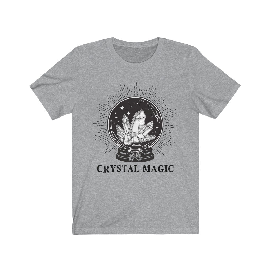 Crystal Magic Chakra Healing Crystals Shirt | Fortune Teller Crystal Ball Shirt | Unisex Jersey T-shirt