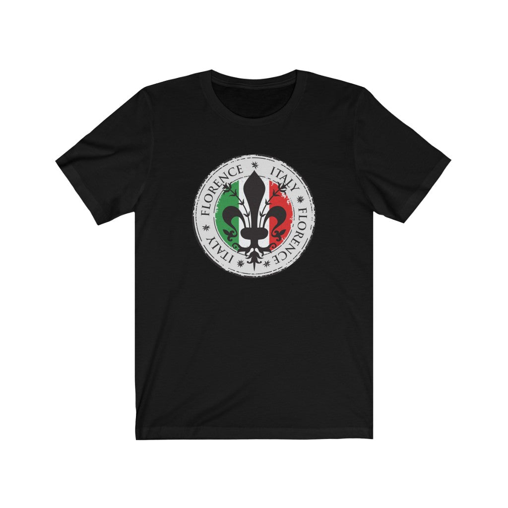 Florence Italy Fleur de Lis Shirt | Italian Flag Italy Travel Shirt | Bella Canvas Unisex Jersey T-shirt