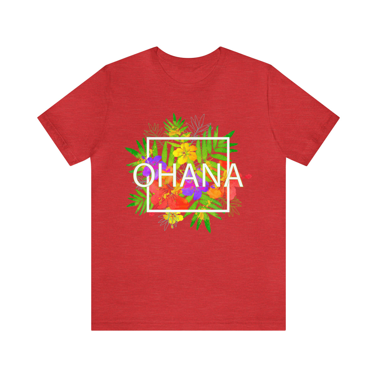 Ohana Means Family Beach Bum Tropical Shirt | Hawaii Life Shirt | Graphic Tees | Unisex Jersey T-shirt